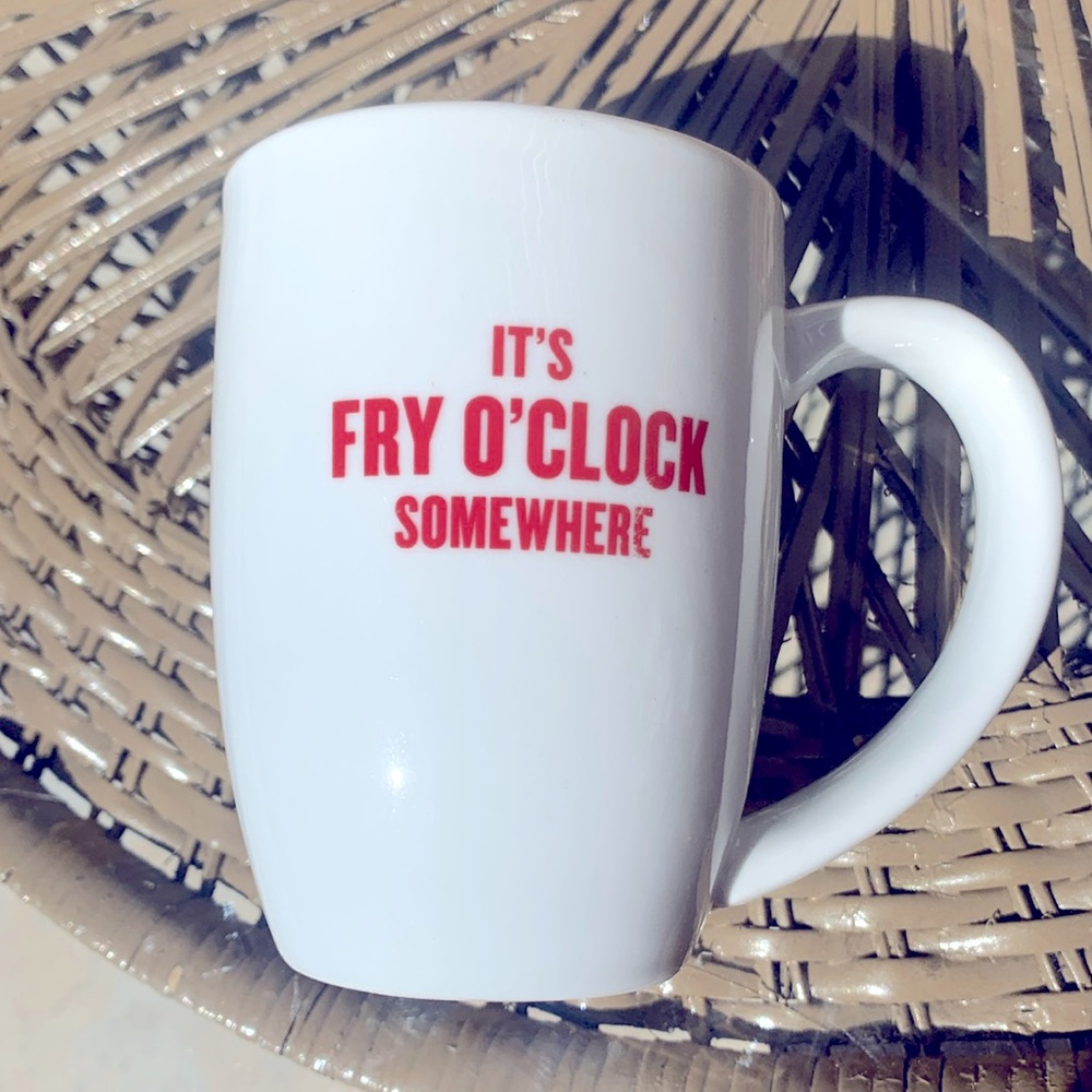 It’s Fry O’ Clock Somewhere coffee mug Denny’s